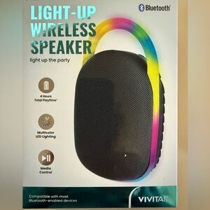 Vivatar Bluetooth Light Up Wireless Speaker New in Box